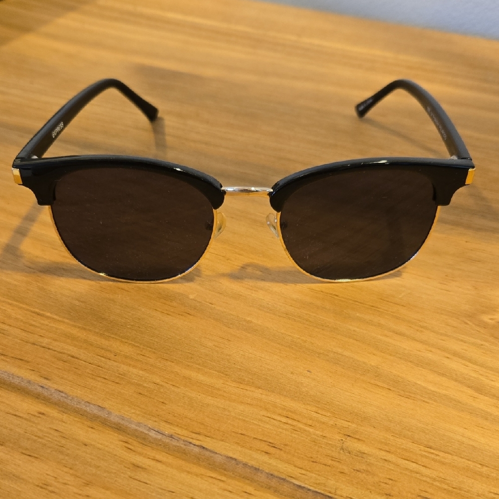 Express Black and Gold Sunglasses